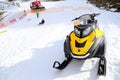 Snowmobiles Ski-Doo Rotax 600 Ho E-tec on snowfield. Royalty Free Stock Photo